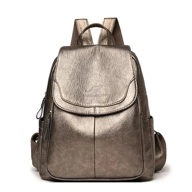 Damen Rucksack aus weichem Lederimitat