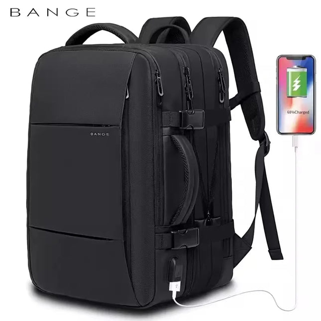 Business Rucksack mit USB-Anschluss Schwarz
