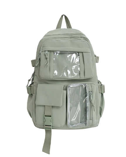 Schulrucksack mit mehreren Fächern Grün