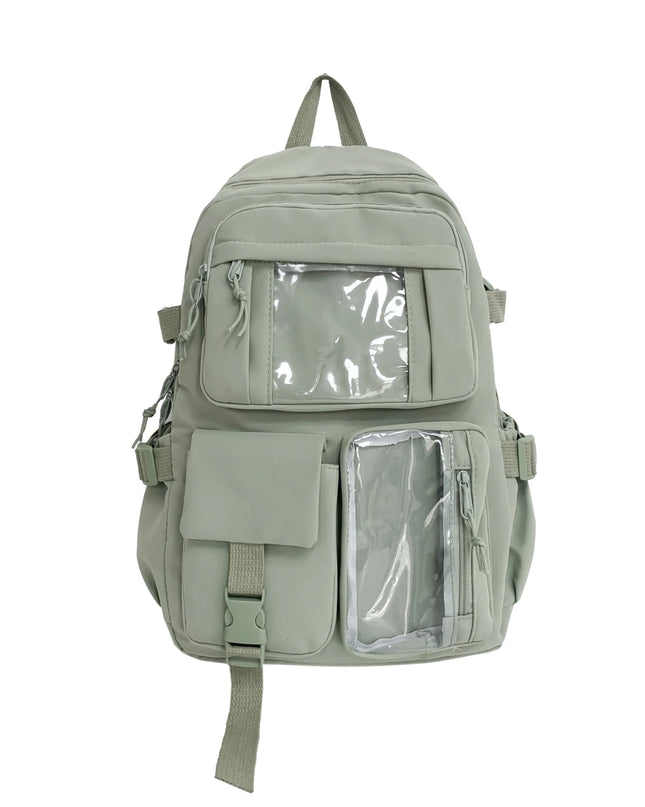 Schulrucksack mit mehreren Fächern Grün