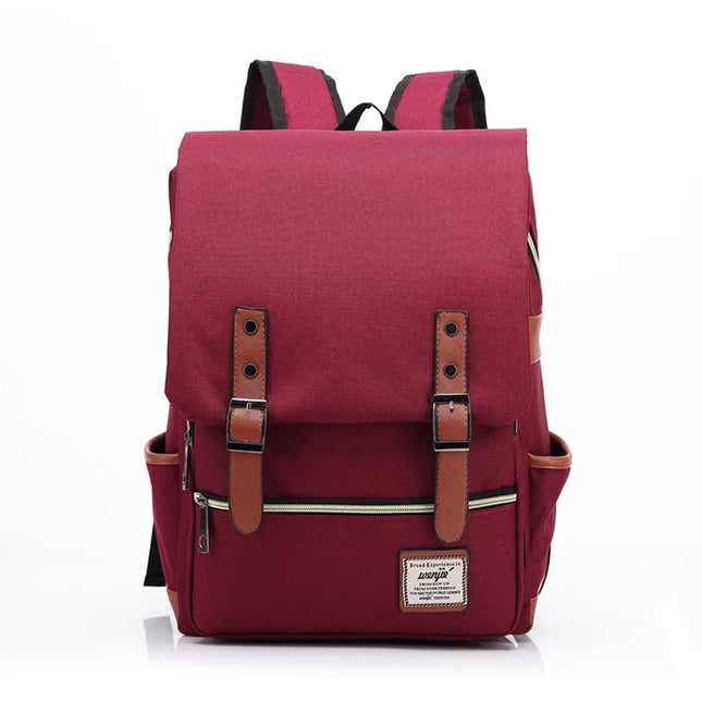 Vintage Laptop Rucksack 16 Zoll Rot