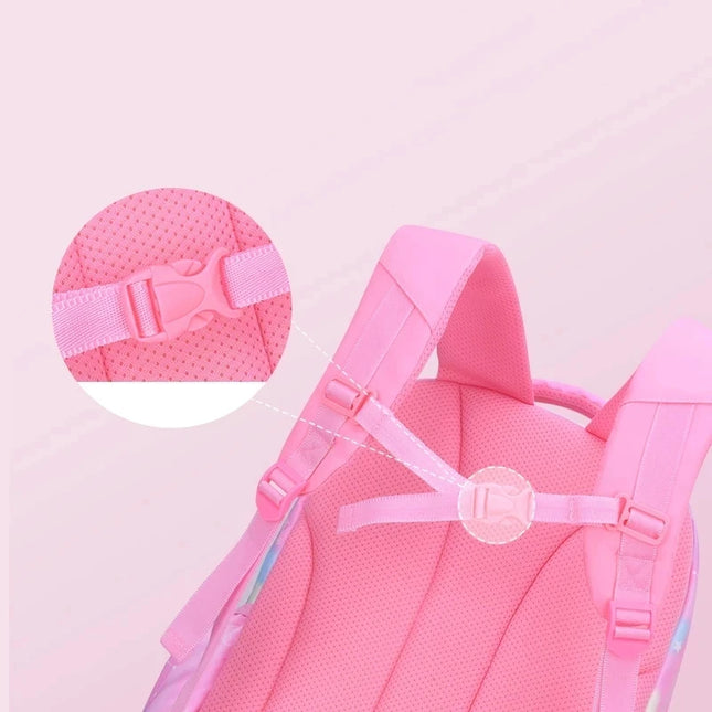 Mädchen Schulrucksack Pink Gross