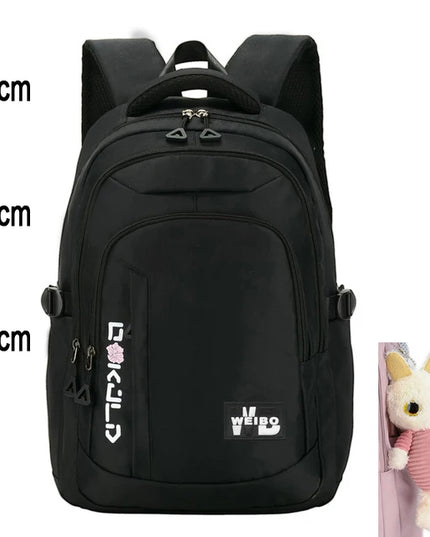 Schulrucksack fuer Teenager - Schwarz