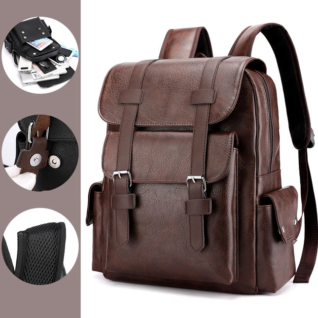 Herren Laptop Rucksack 20-35L Braun