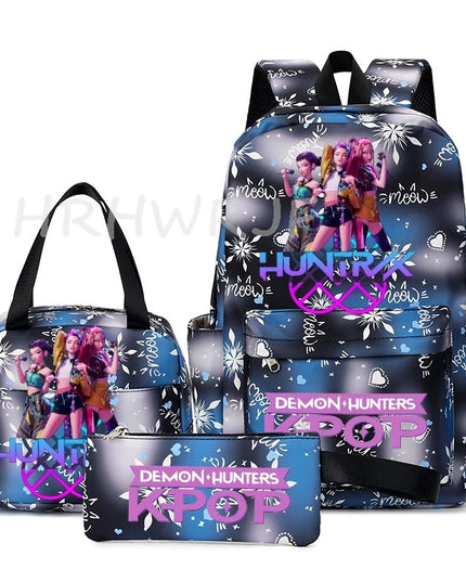 Schulrucksack Set KPop Demon Hunters Blau
