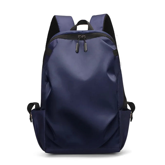 Unisex Schulrucksack mit USB-Port Blau