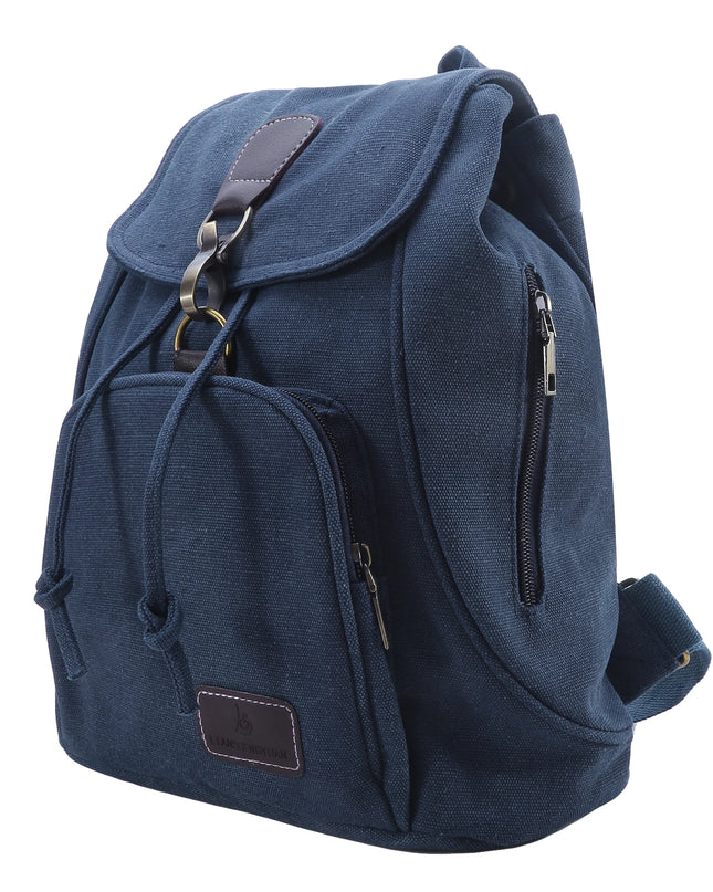 Schulrucksack Canvas Laptop Khaki