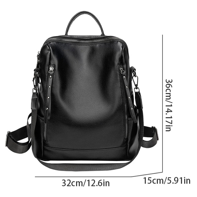 Damen Rucksack Retro-Stil Khaki