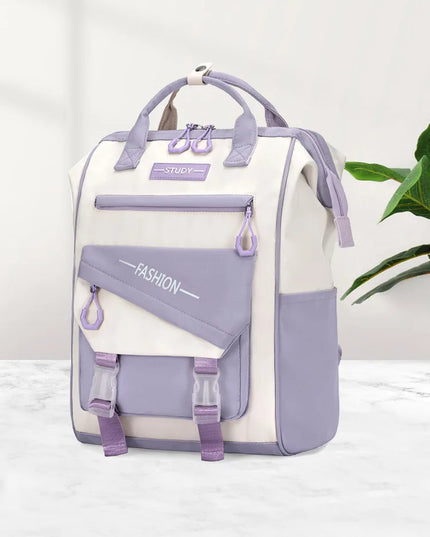 Schulrucksack Preppy Style Mädchen Lila