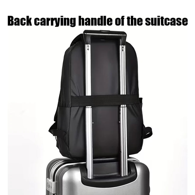 Leichter Laptop Rucksack Grau wasserabweisend