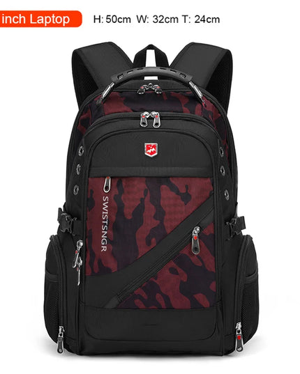 Laptop Rucksack 17 Zoll Camouflage Rot
