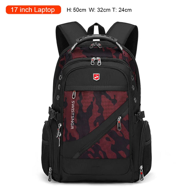 Laptop Rucksack 17 Zoll - Camouflage Rot