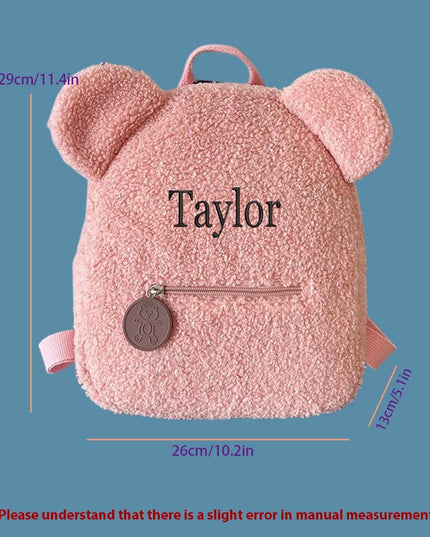 Schulrucksack Plüsch Teddybär Pink