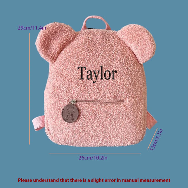 Schulrucksack Plüsch Teddybär Pink