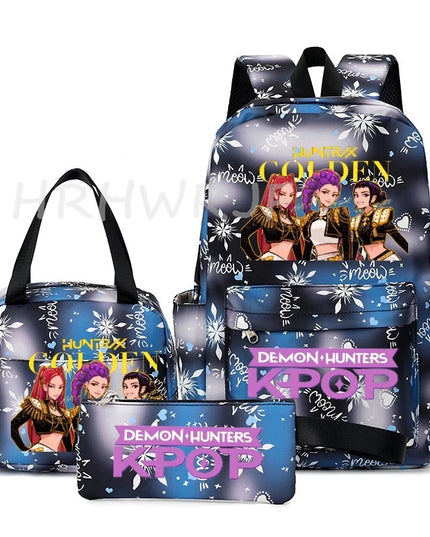 Schulrucksack Set KPop Demon Hunters Braun