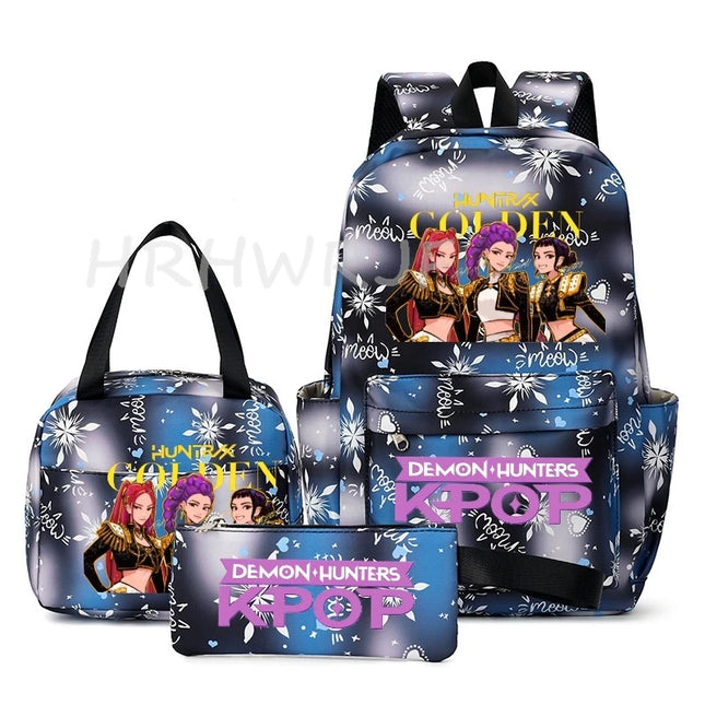 Schulrucksack Set KPop Demon Hunters Braun