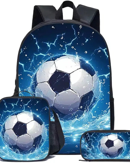 Schulrucksack Fußball-Design mit Laptopfach