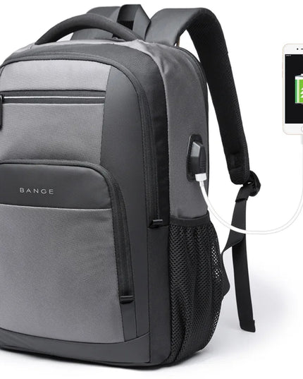 Laptop Rucksack mit USB-Port Grau