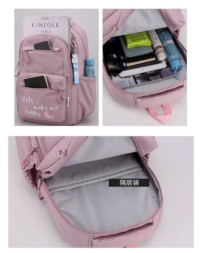 Schulrucksack fuer Maedchen Dunkellila