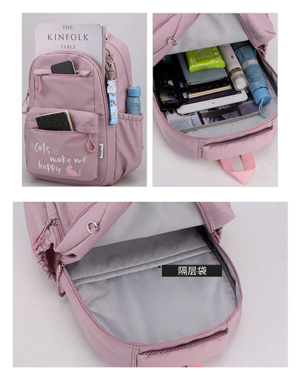 Schulrucksack fuer Maedchen Lila