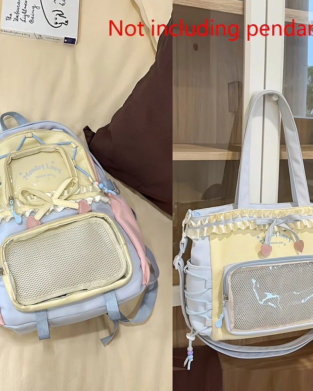 Leichter Schulrucksack Set mit Schleife