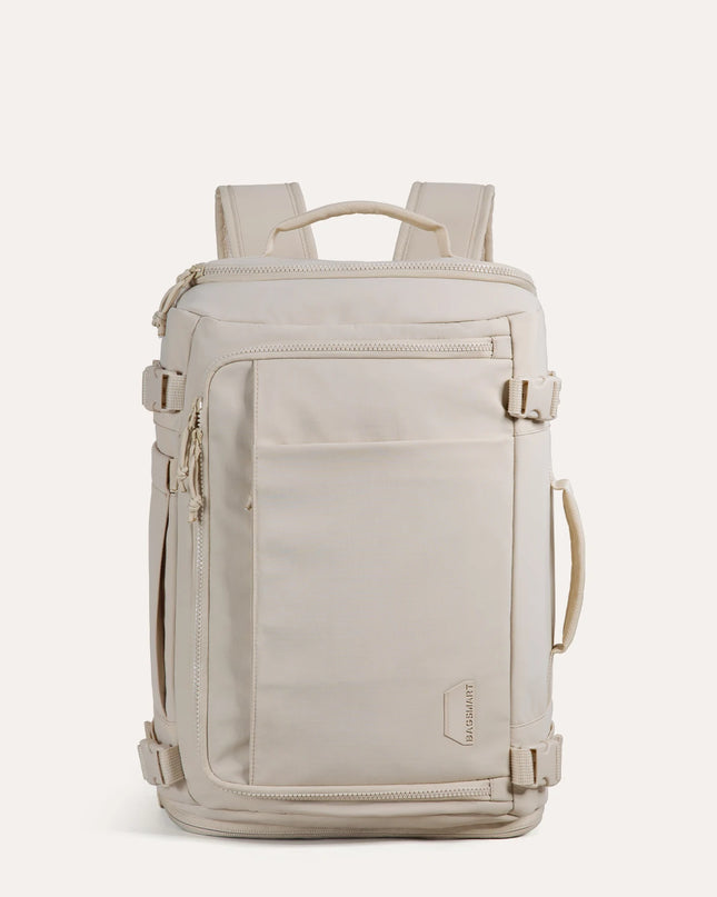 Laptop Rucksack 15,6 Zoll Beige erweiterbar