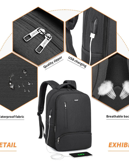 Laptop Rucksack Kono Grau mit USB-Port