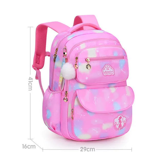 Schulrucksack für Teenager & Mädchen Pink S