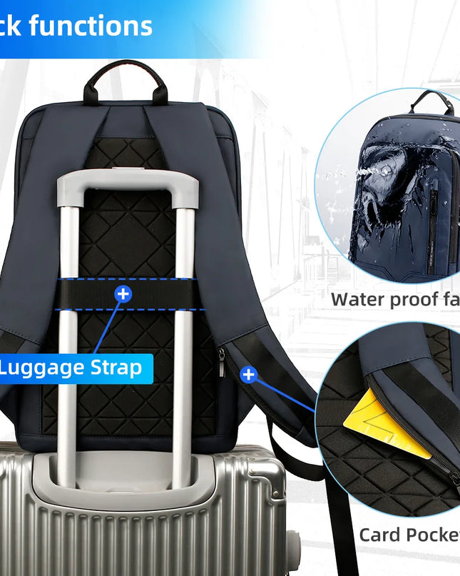 Laptop Rucksack Dunkelgrau 15,6 Zoll