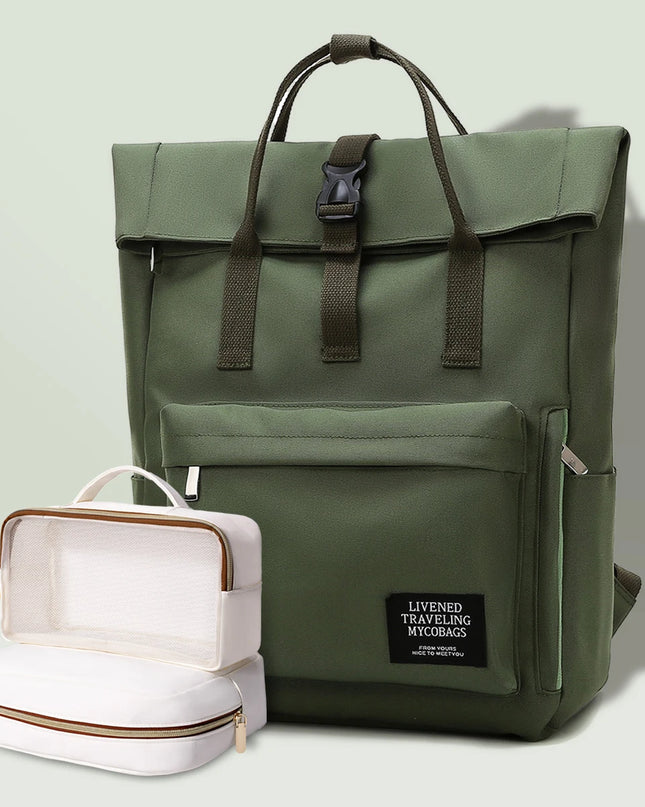 Uni Rucksack Grün 14 Zoll Laptopfach