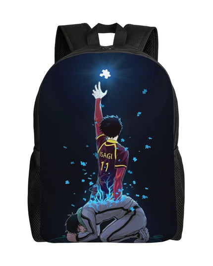 Schulrucksack Anime & Fußball Motiv Blau