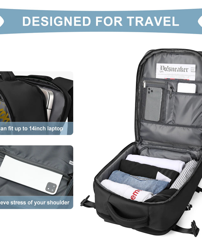 Reise Rucksack 20-35L Handgepaeck grau