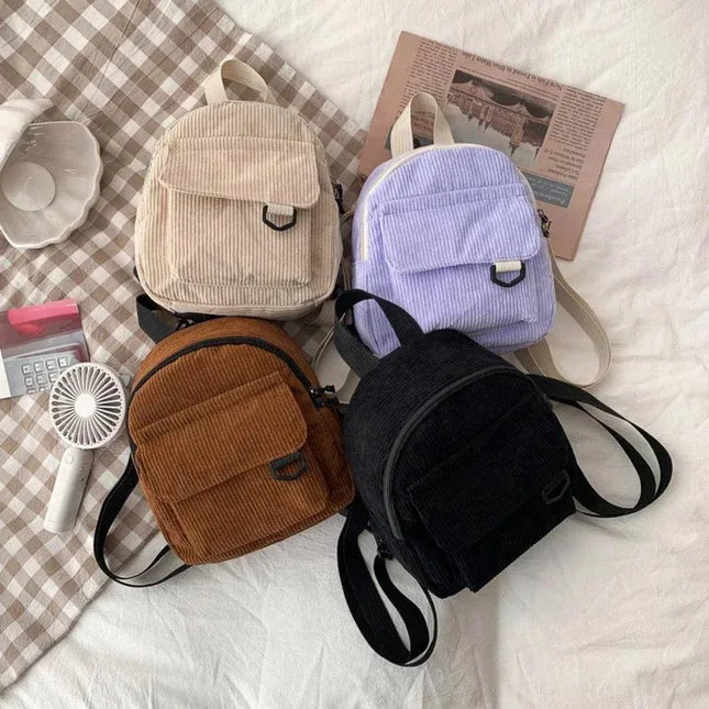 Mini Cord Rucksack für Studierende