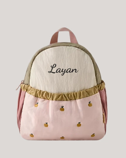 Schulrucksack mit Stickerei – Motiv Apfel