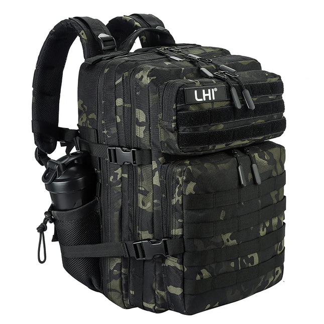 Uni Rucksack 45L Schwarz Camouflage -