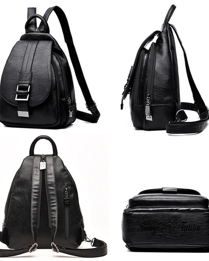 Damen Rucksack aus Leder für Alltag & Uni