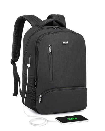 Laptop Rucksack Kono Schwarz mit USB-Port