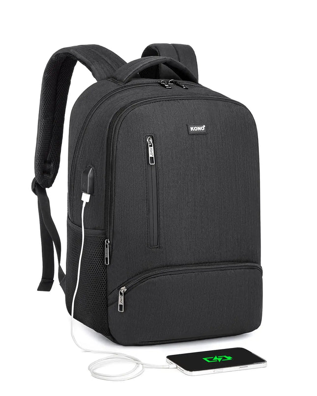 Laptop Rucksack Kono Schwarz mit USB-Port