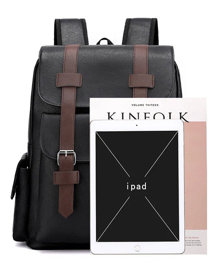 Herren Laptop Rucksack 20-35L Dunkelbraun