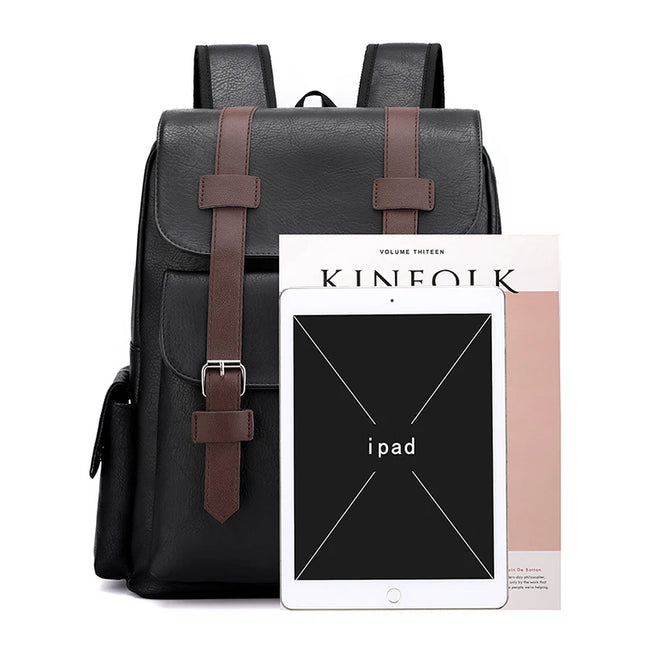 Herren Laptop Rucksack 20-35L Dunkelbraun