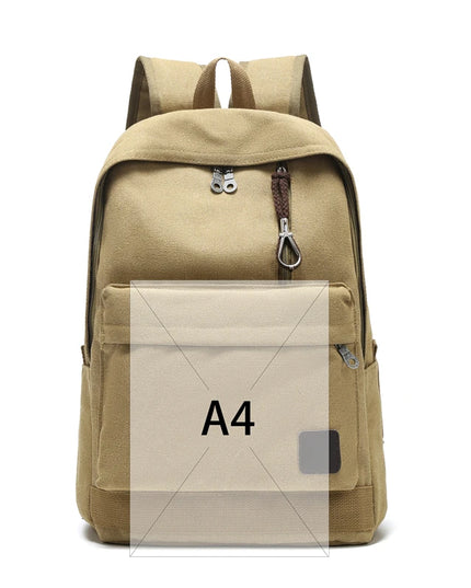 Großer Schulrucksack Canvas für Teenager