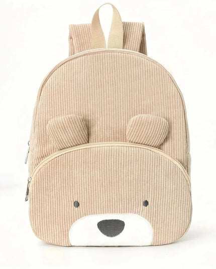 Schulrucksack mit Namen – Bär Khaki