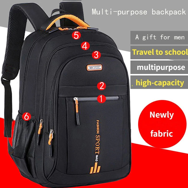 Schulrucksack Damen Blau Großes Volumen