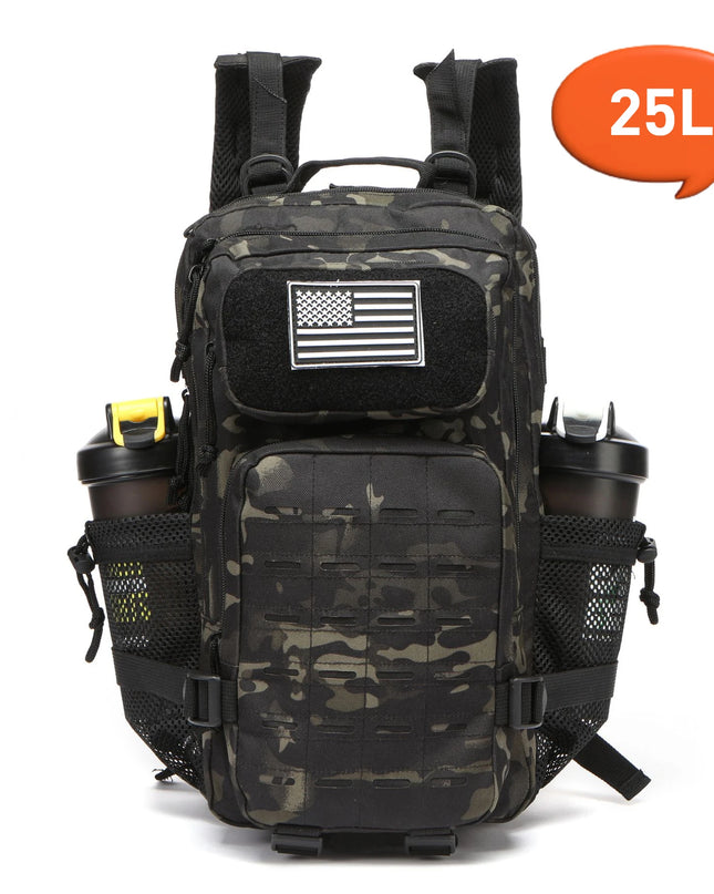 Schulrucksack Camoblack 25L mit Fächern