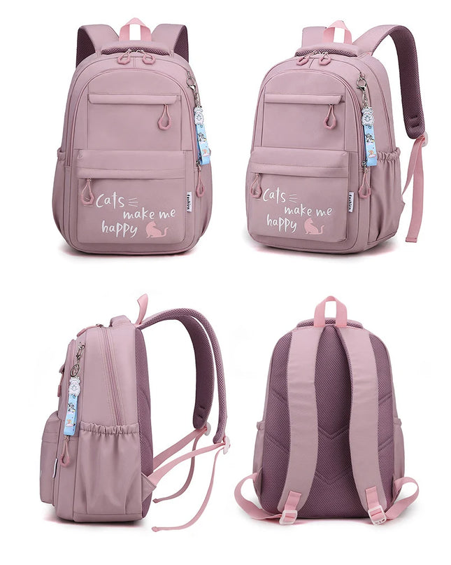 Schulrucksack Teenager Mädchen Schwarz