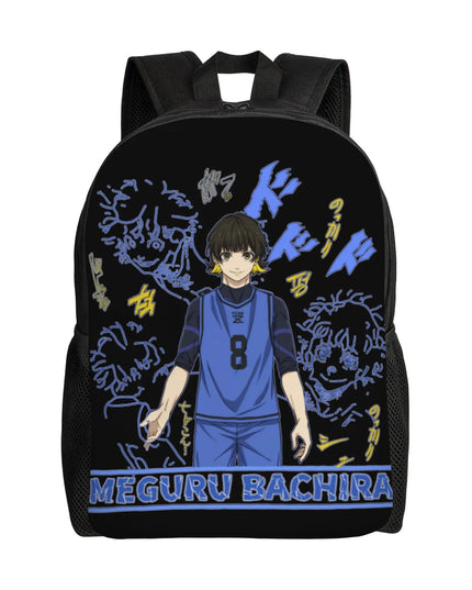 Laptop Rucksack Blau mit Anime-Motiv