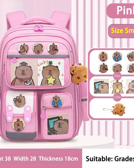 Schulrucksack Capybara Small Pink