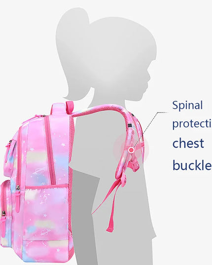 Mädchen Schulrucksack Pink Gross