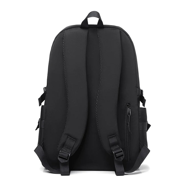 Schulrucksack schlicht Schwarz 20-35 Liter