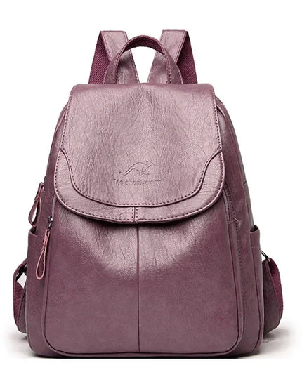 Damen Rucksack aus weichem Lederimitat